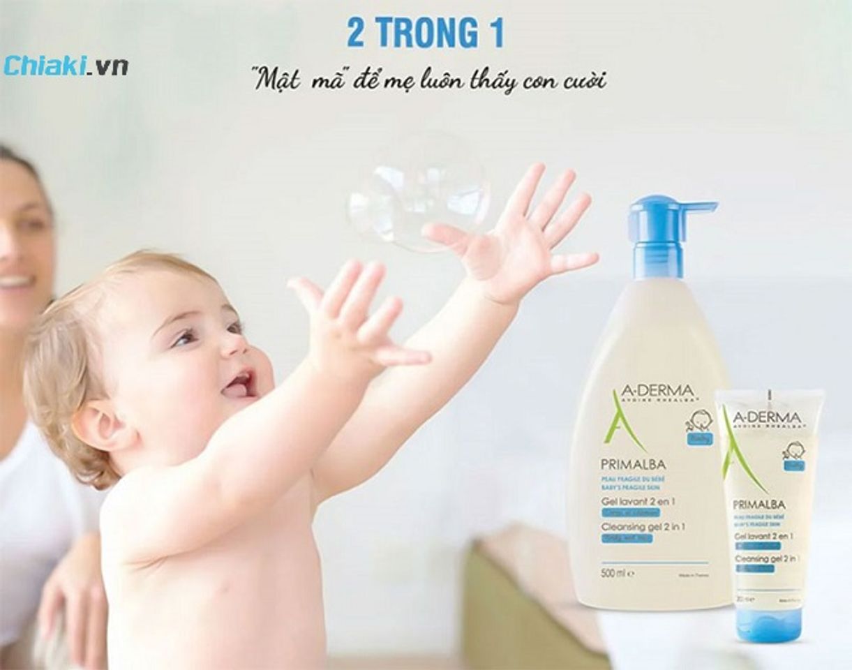 Sữa tắm gội to&agrave;n th&acirc;n giảm r&ocirc;m sẩy A-Derma Primalba Baby