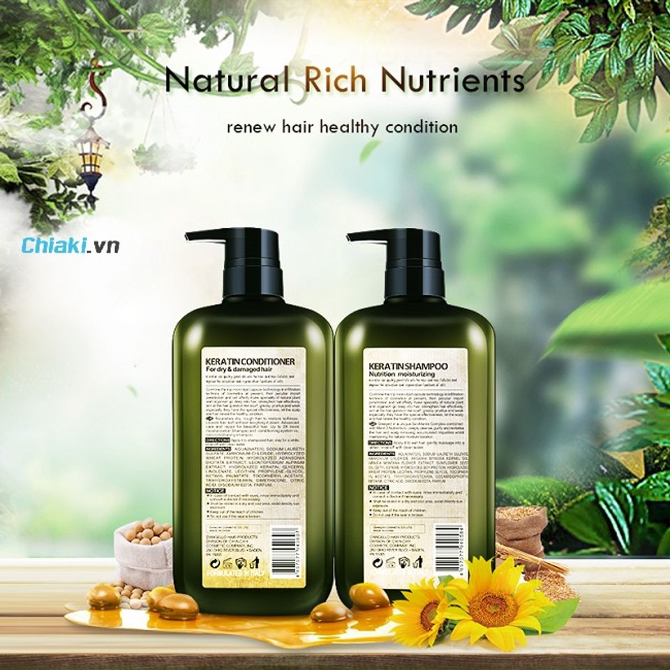 Cặp dầu gội xả phục hồi t&oacute;c hư tổn D'angelo Keratin