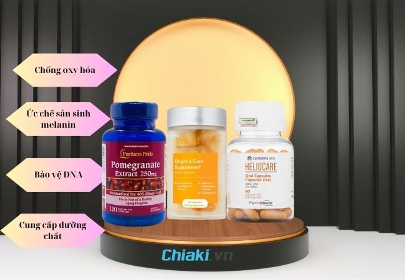Cơ chế hoạt động của vi&ecirc;n uống chống nắng trắng da