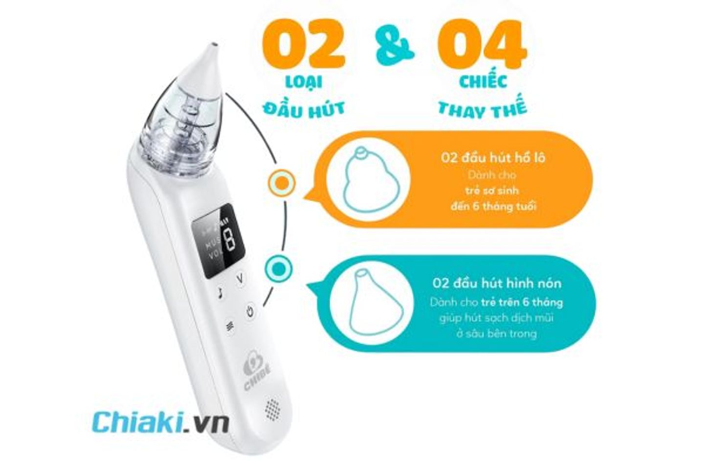 M&aacute;y h&uacute;t mũi điện tử cho b&eacute; Chib&eacute; CB006