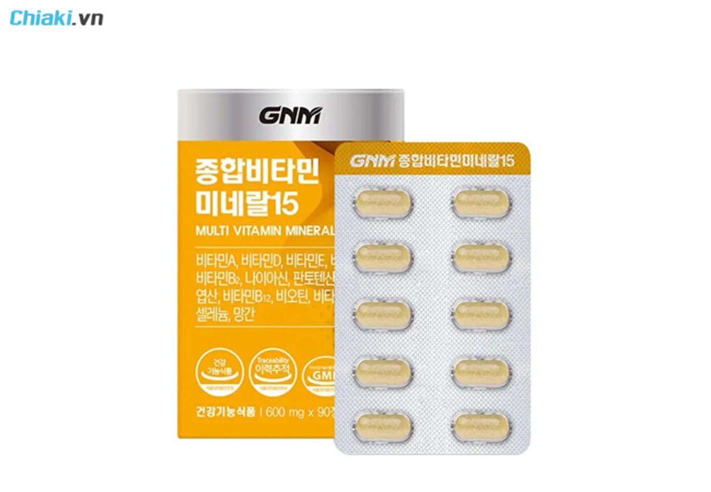 vitamin tổng hợp cho người suy nhược cơ thể GNM Natural Multi Vitamins Mineral 15