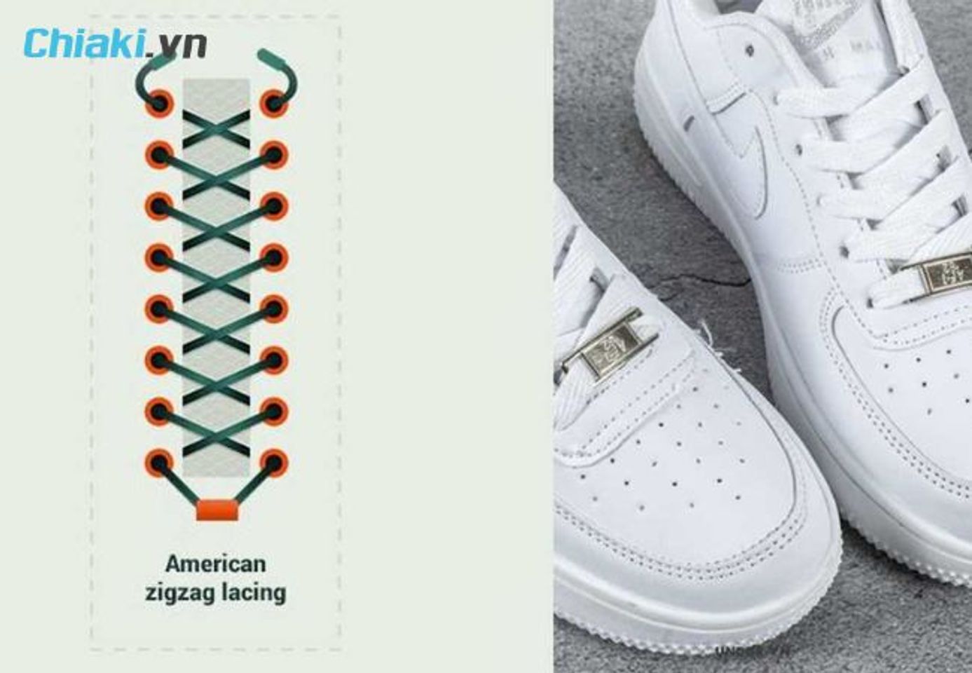 Buộc d&acirc;y gi&agrave;y giấu d&acirc;y kiểu tia chớp