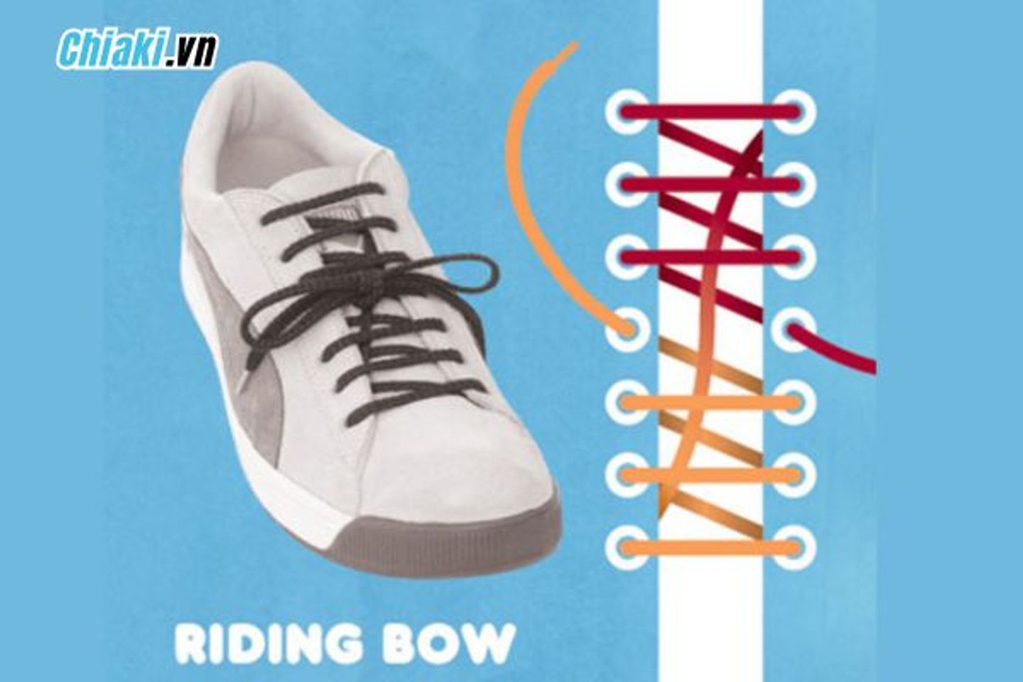 Buộc d&acirc;y gi&agrave;y kiểu Riding Bow
