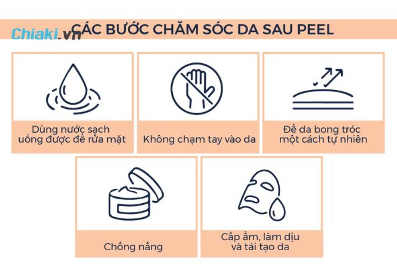 C&aacute;c bước skincare sau khi peel da