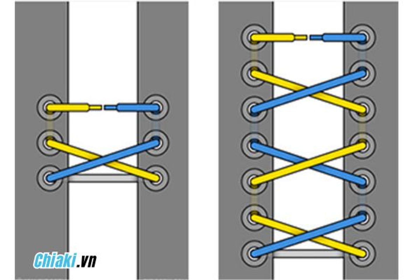 C&aacute;ch buộc d&acirc;y gi&agrave;y 3 lỗ nhanh, gọn