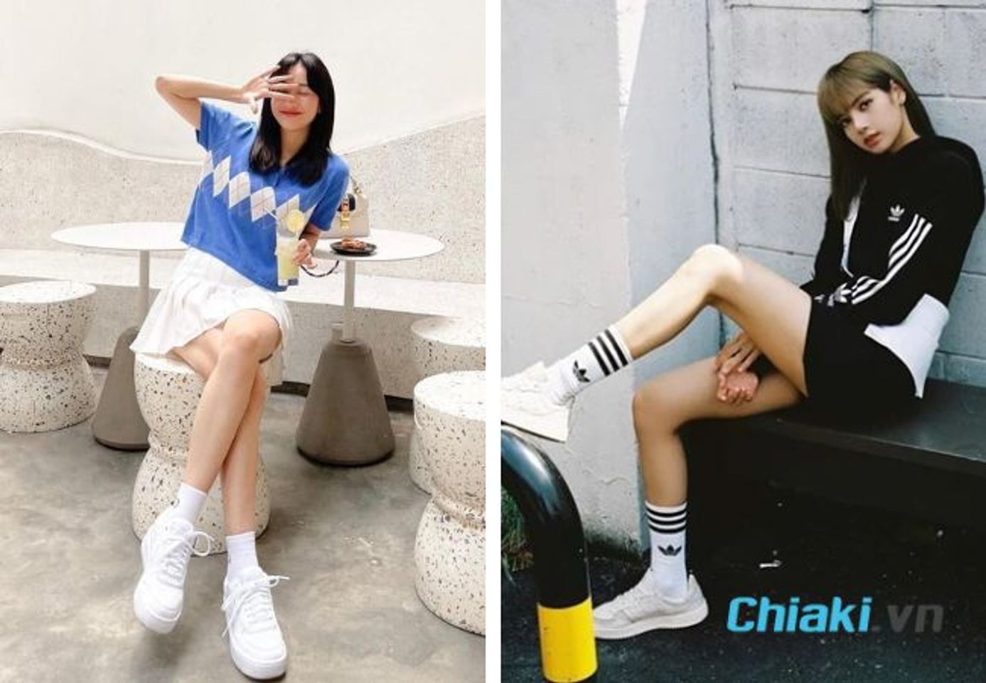 C&aacute;ch phối gi&agrave;y thể thao với tất cho nữ