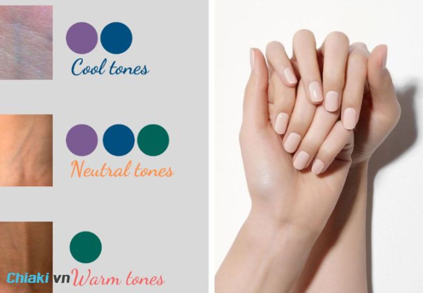C&aacute;ch x&aacute;c định tone da n&oacute;ng hay lạnh dựa v&agrave;o m&agrave;u sắc y&ecirc;u th&iacute;ch