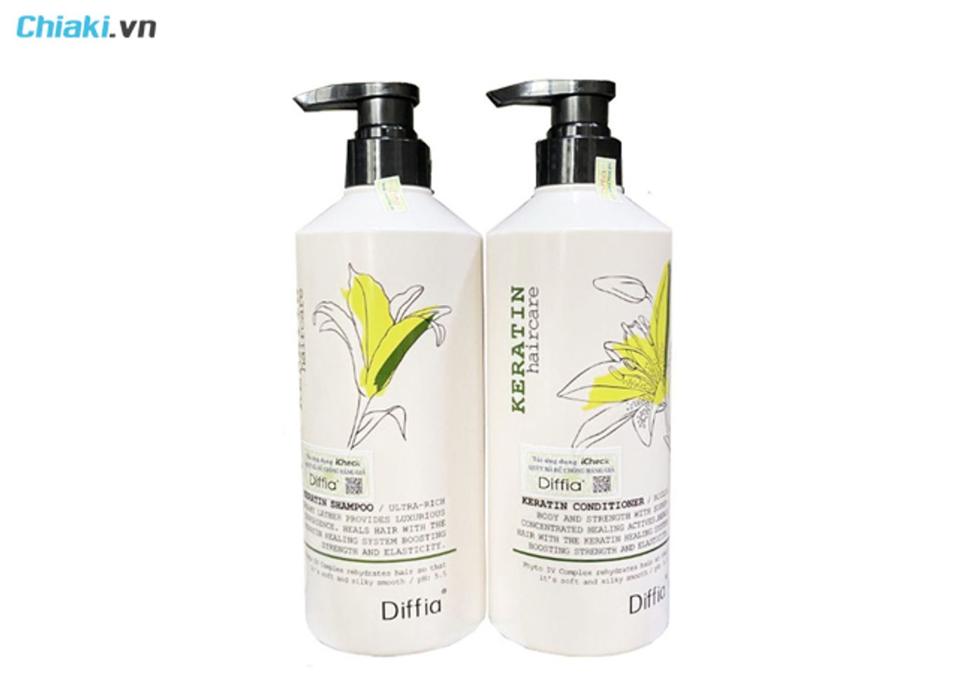 bổ sung keratin với dầu gội xả Keratin Diffia