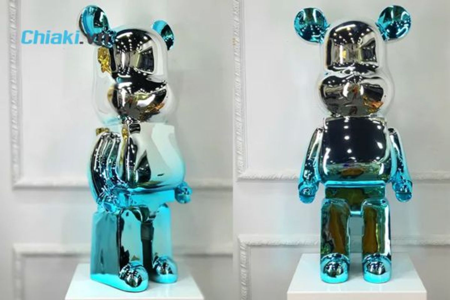 Gấu Bearbrick mạ bạc DBCP288 cao cấp