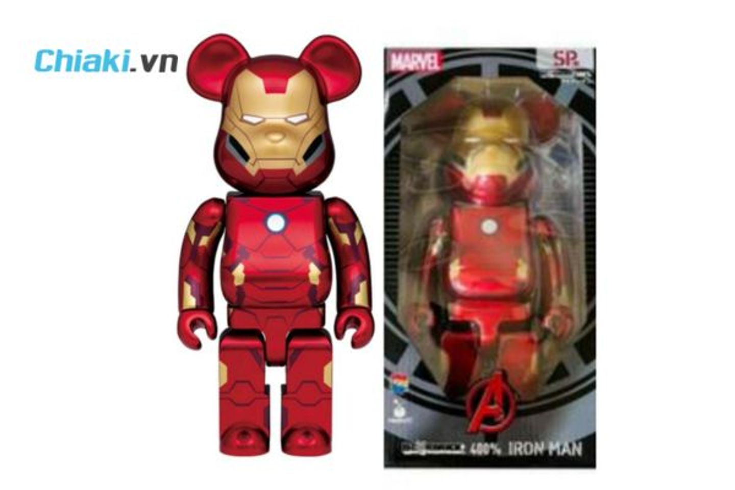 Gấu Bearbrick X Ironman Happy Lottery