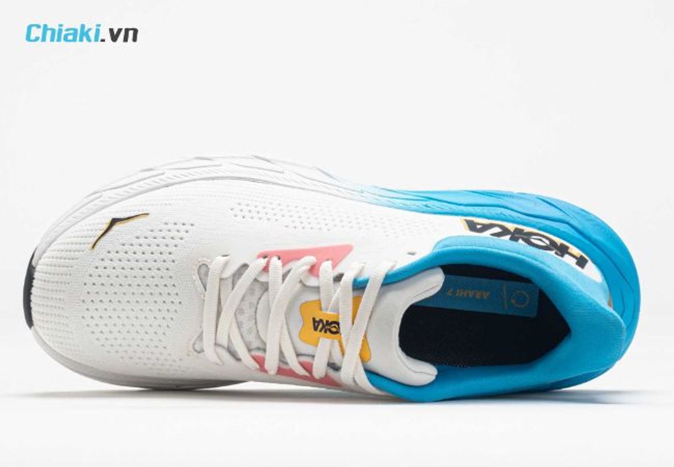 Hoka Arahi 7 Wide 1147851 Blanc De Blanc/Swim Day