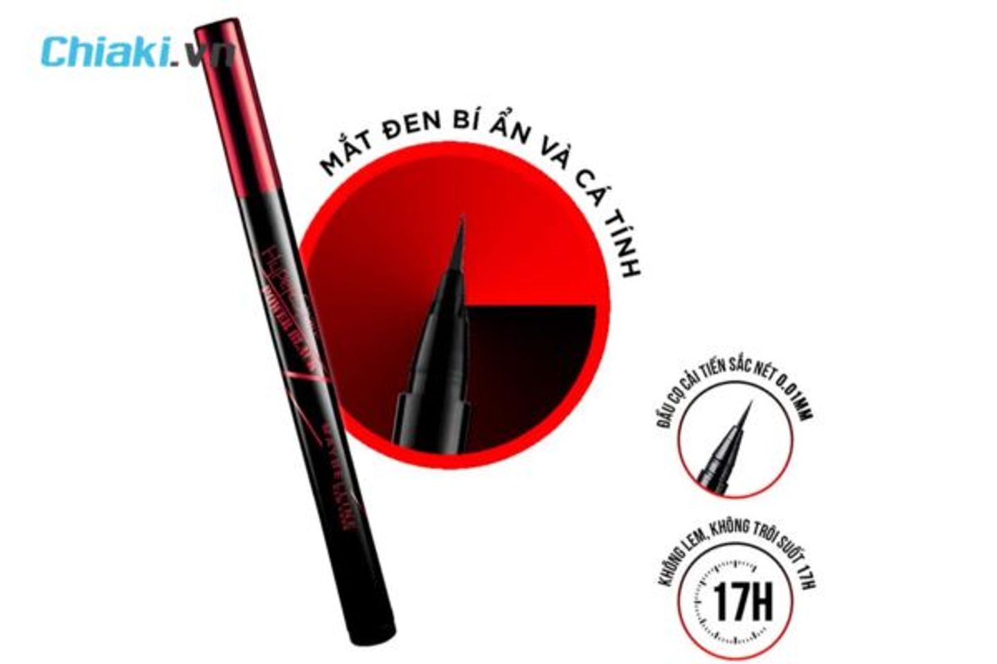Kẻ mắt nước Maybelline Hypersharp Power Black