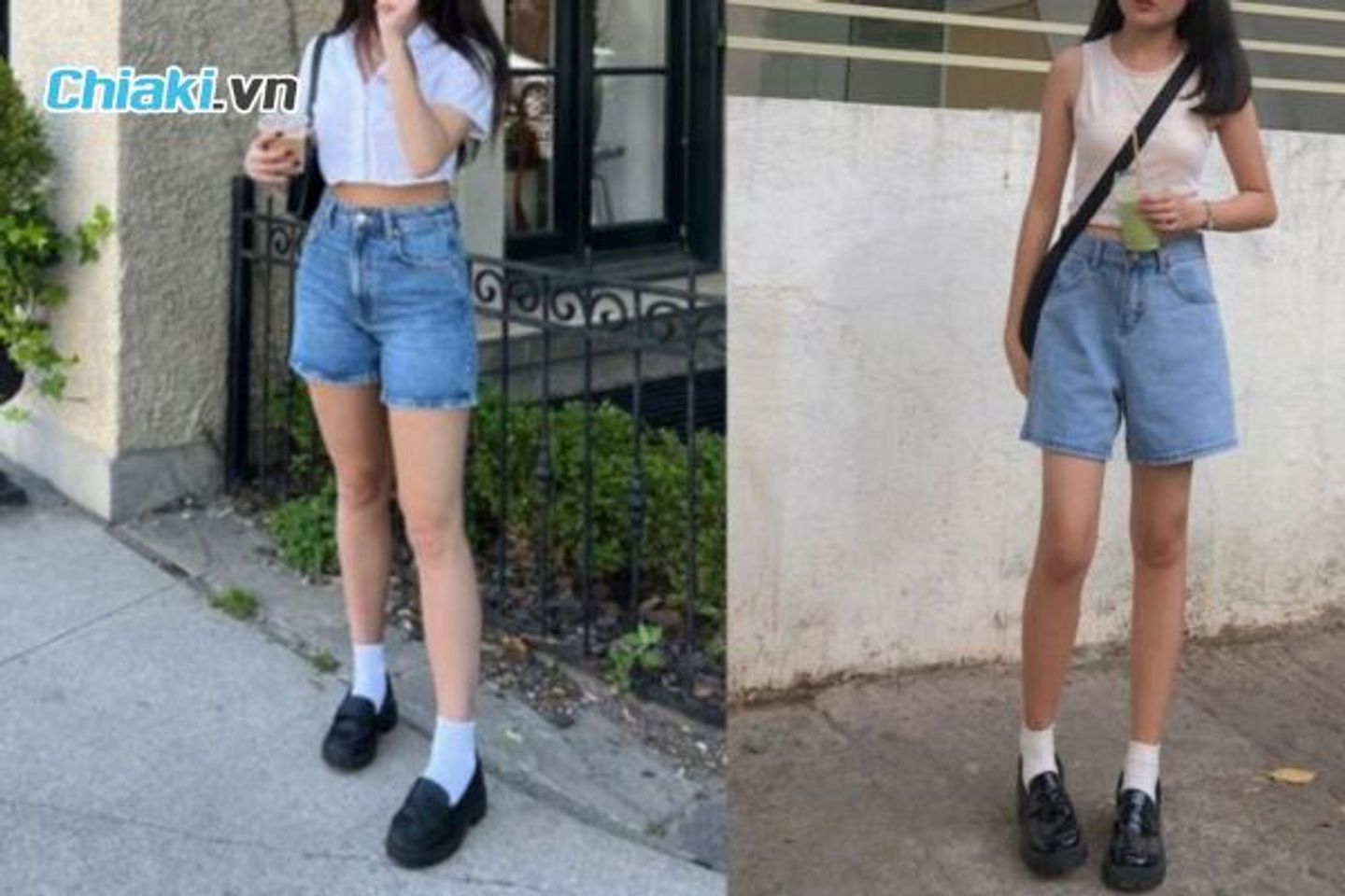 Kết hợp gi&agrave;y loafer với quần short