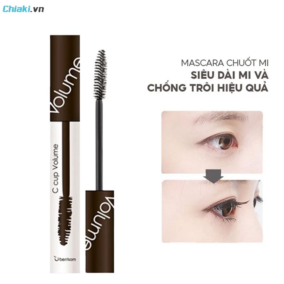 Mascara Berrisom C Cup Volume gi&uacute;p mi d&agrave;y v&agrave; d&agrave;i hơn