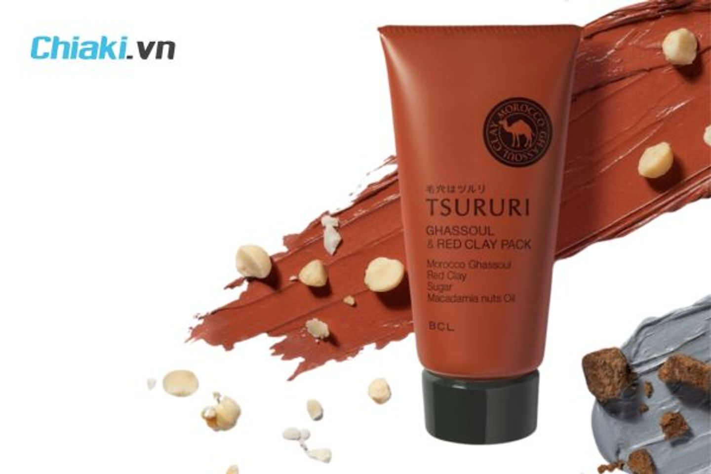Mặt nạ b&ugrave;n kho&aacute;ng Tsururi Ghassoul Red Clay Pack