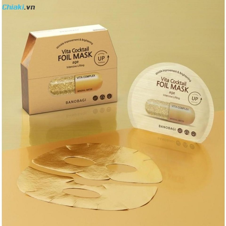 Mặt nạ niacinamide H&agrave;n Quốc Vita Cocktail Age Foil Mask gi&uacute;p da săn chắc, se kh&iacute;t lỗ ch&acirc;n l&ocirc;ng