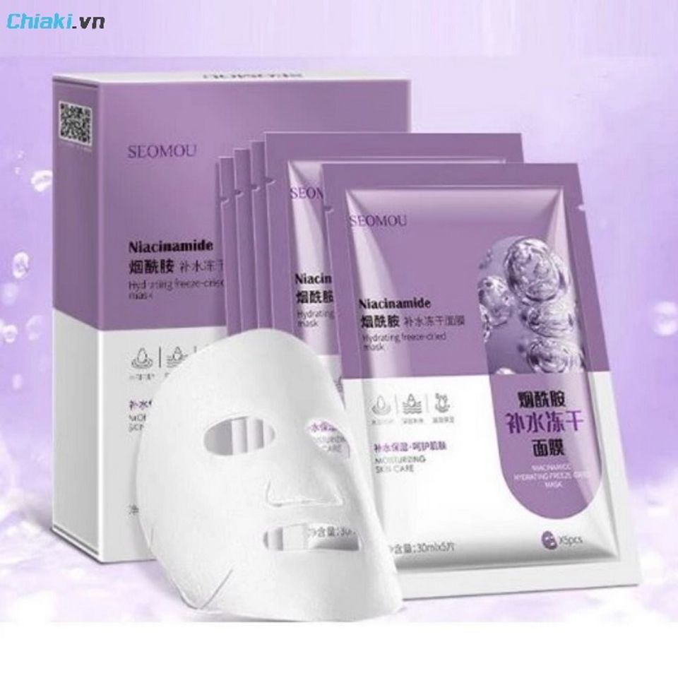 Mặt nạ niacinamide Seomou hỗ trợ cải thiện l&agrave;n da, cung cấp độ ẩm