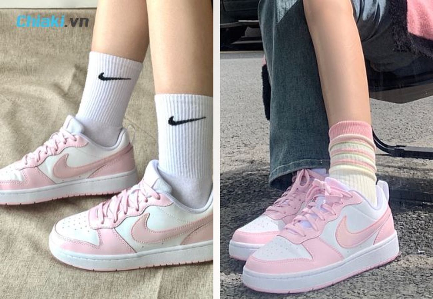 Nike Court Borough Low Recraft White Pink Foam
