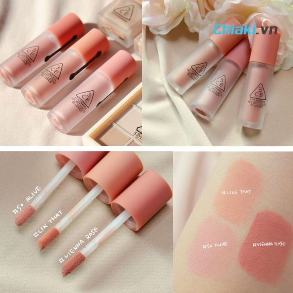 Phấn m&aacute; hồng dạng kem 3CE Velvet Liquid Blusher