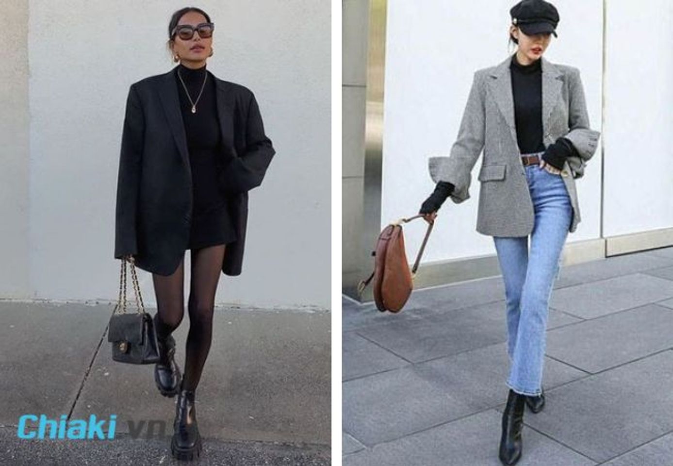 Phối &aacute;o vest với gi&agrave;y boot nữ cổ thấp