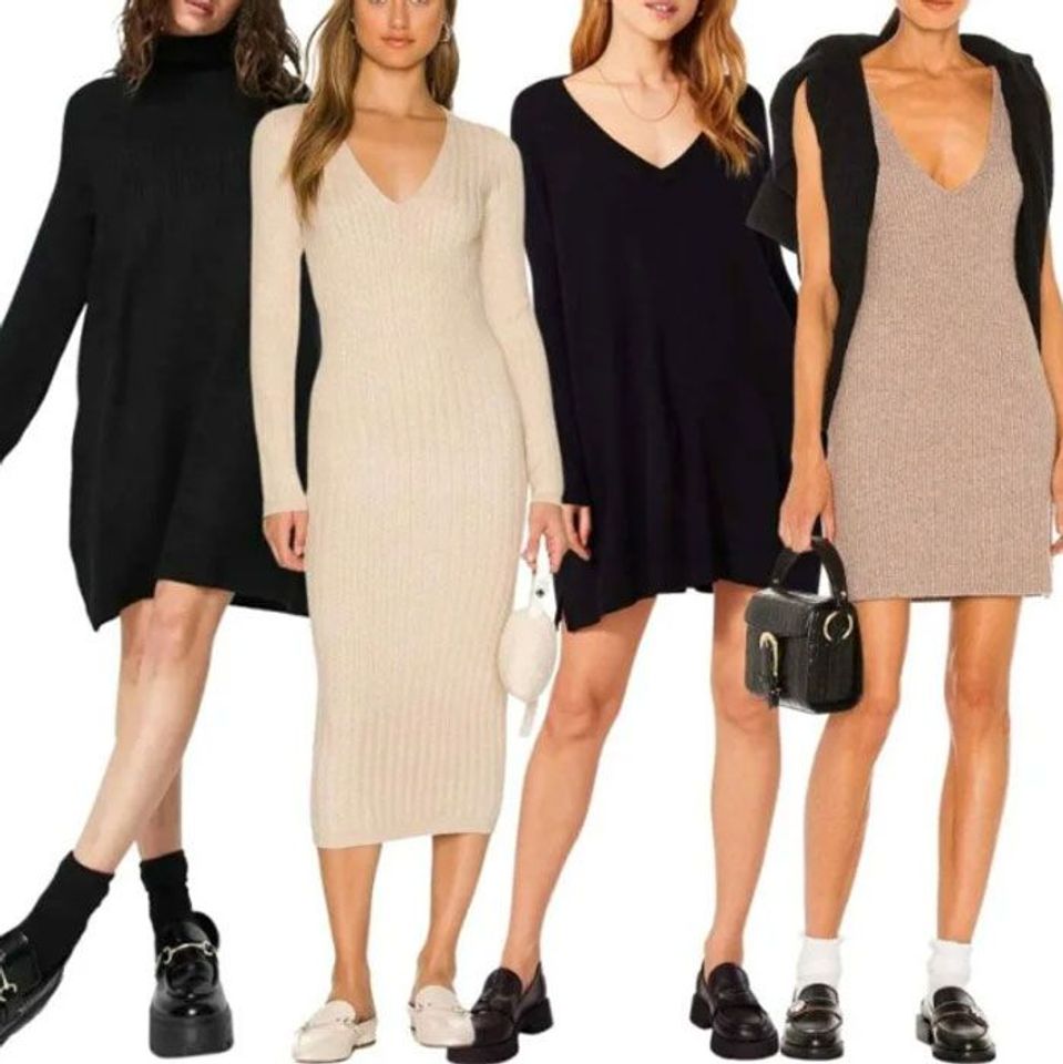 Mix gi&agrave;y loafer nữ với v&aacute;y liền th&acirc;n