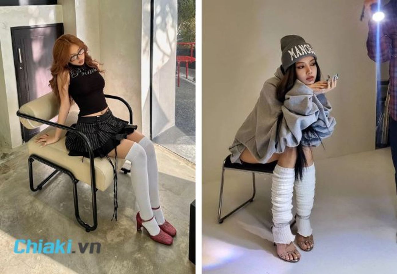phối gi&agrave;y cao g&oacute;t với tất cho nữ
