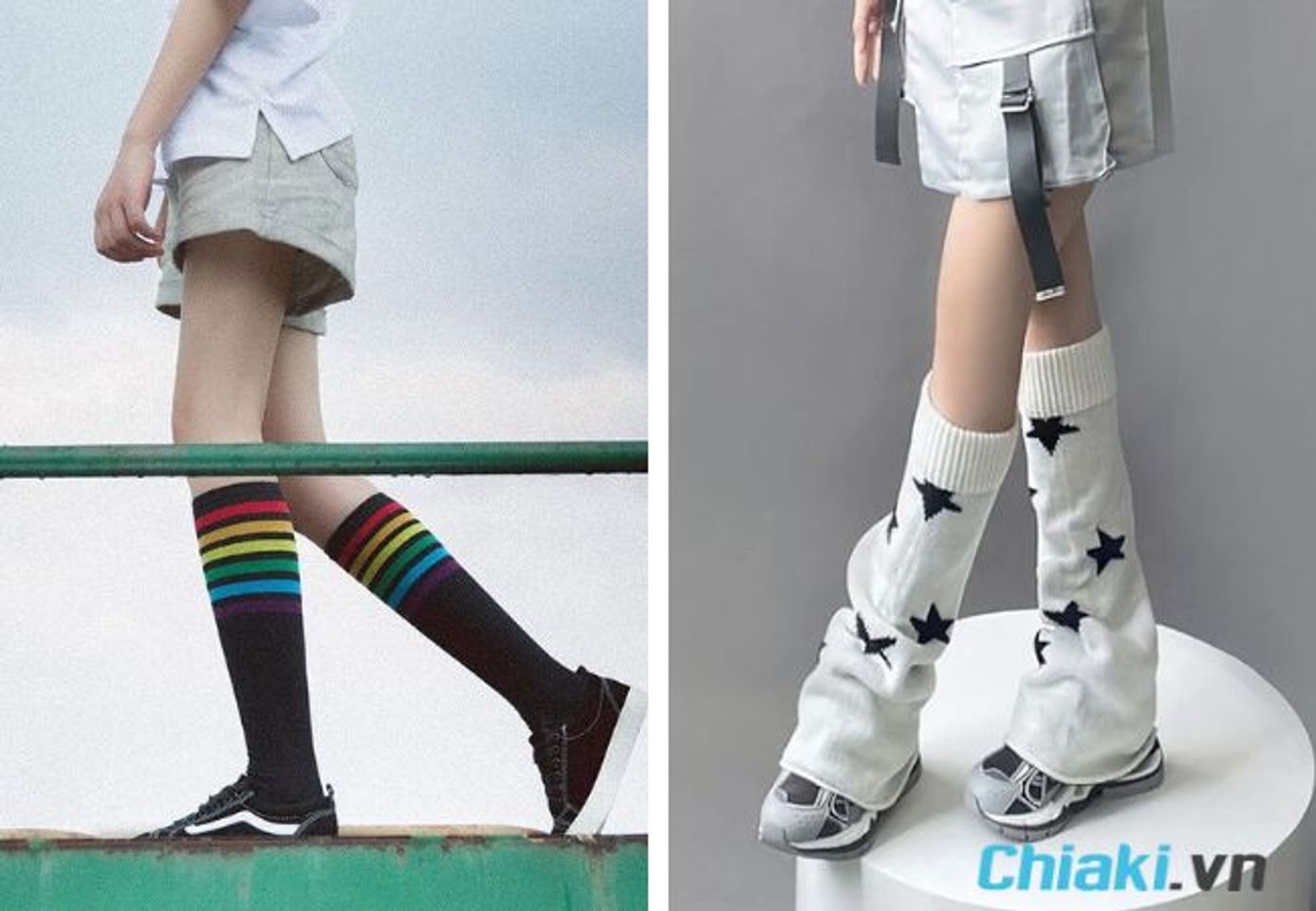 phối gi&agrave;y thể thao với tất cho nữ