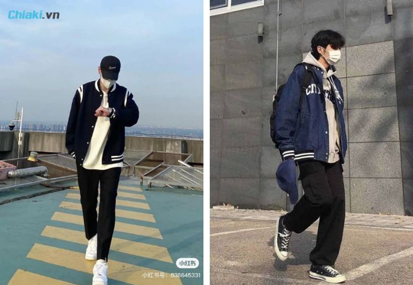 Quần ống thụng + bomber