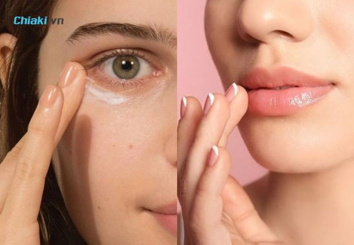Bước 9: Kem dưỡng mắt v&agrave; dưỡng m&ocirc;i hạn chế l&atilde;o h&oacute;a