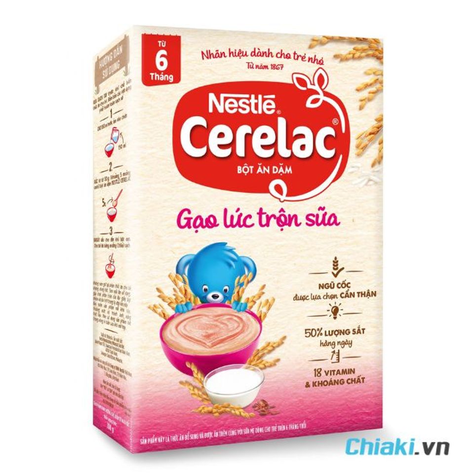 Bột ăn dặm cho b&eacute; 6 th&aacute;ng tuổi Nestle Cerelac