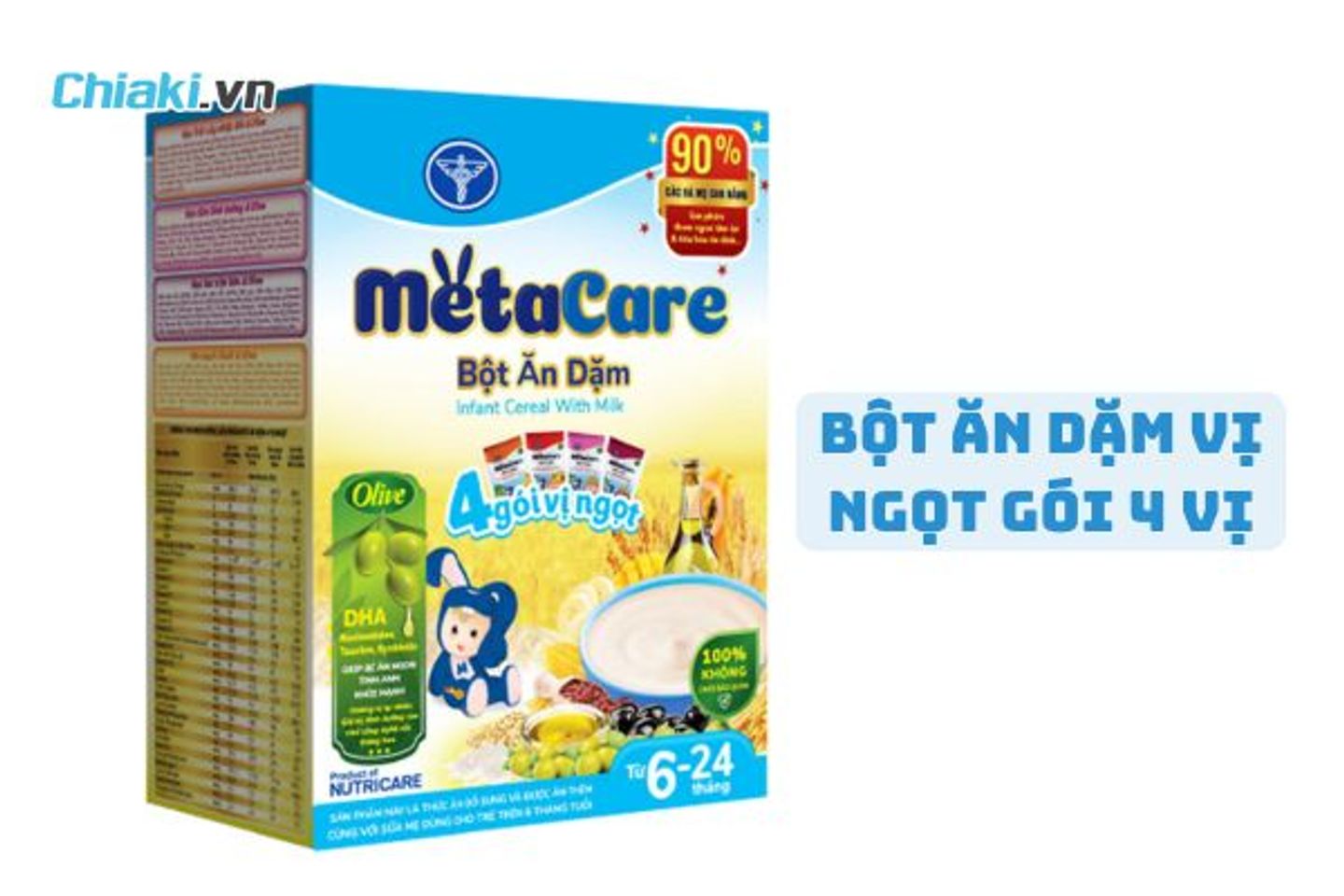 Bột ăn dặm Metacare vị ngọt
