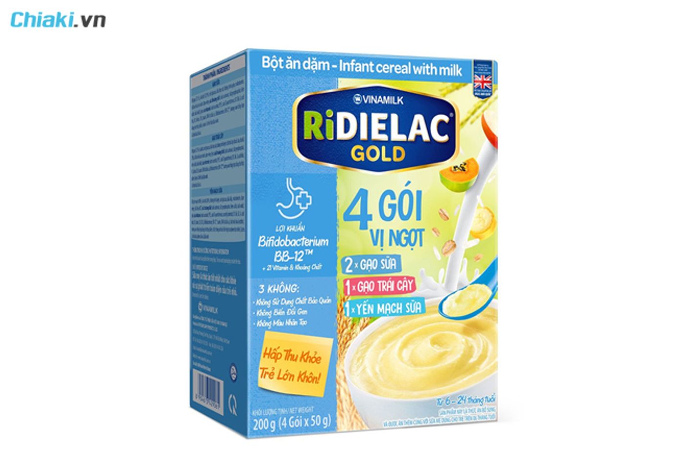 Bột ăn dặm Ridielac cho b&eacute; 4 th&aacute;ng tuổi