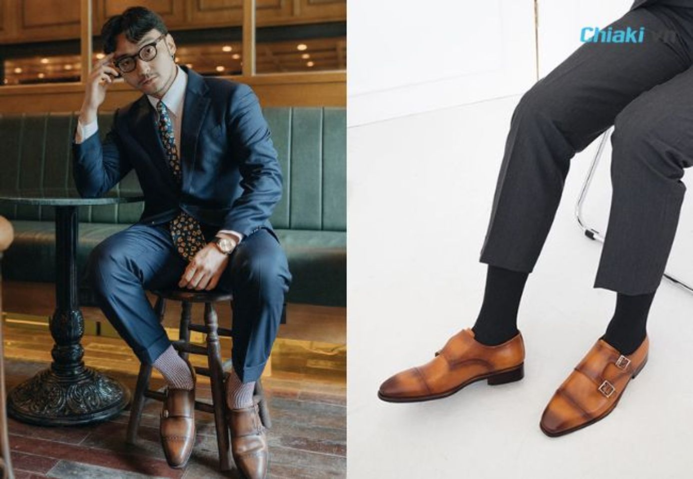 Gi&agrave;y Monk Strap c&oacute; thiết kế kh&oacute;a c&agrave;i thay cho d&acirc;y buộc
