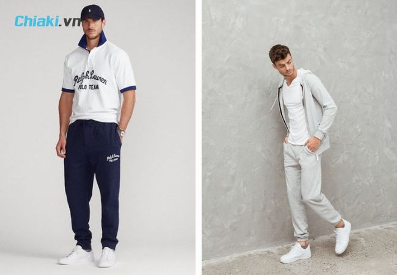 C&aacute;ch phối đồ với gi&agrave;y trắng cho nam c&ugrave;ng quần jogger nam