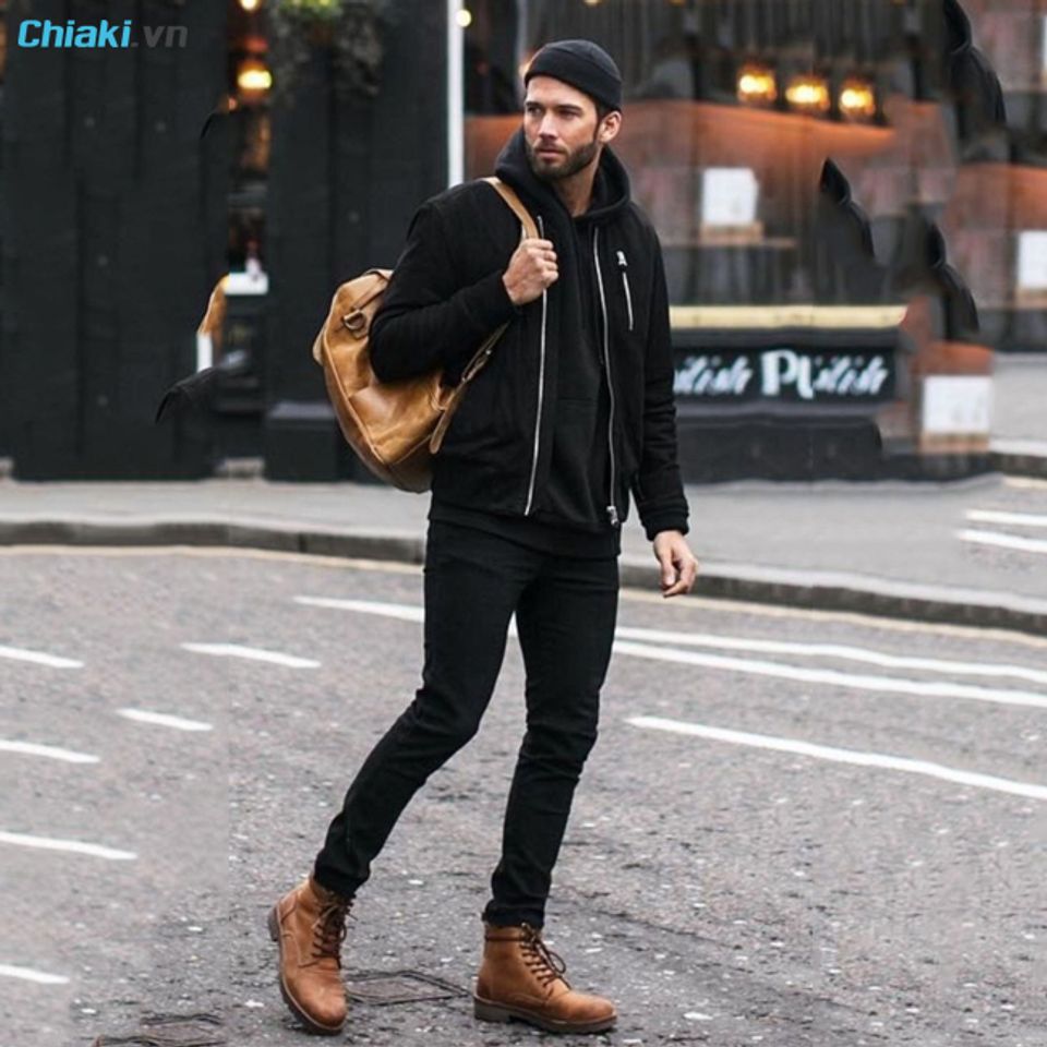 C&aacute;ch phối gi&agrave;y cổ cao nam với &aacute;o hoodie