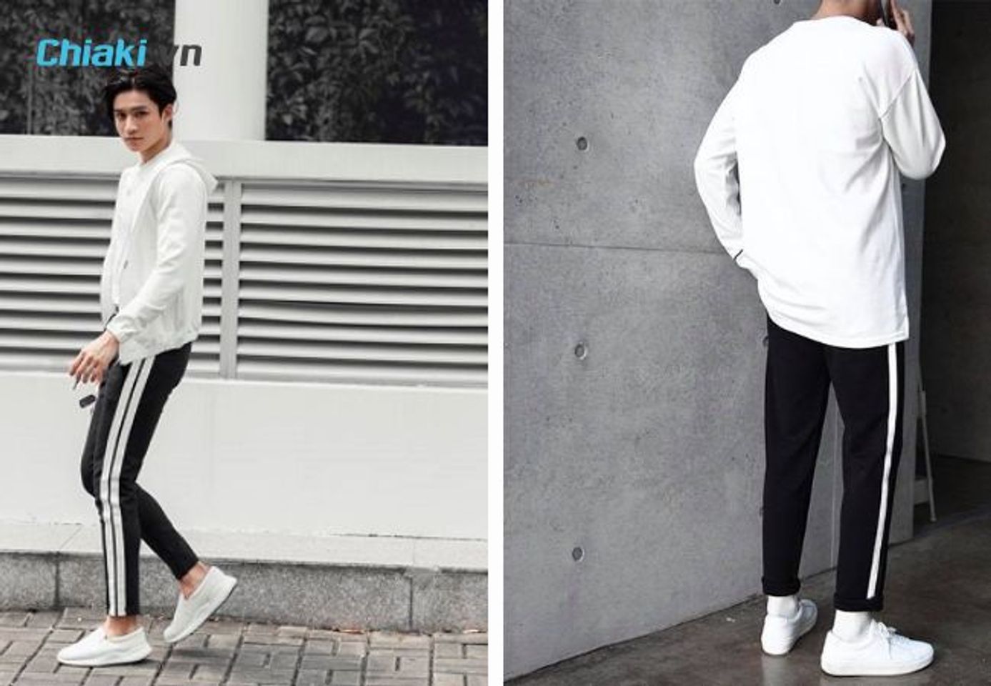 C&aacute;ch phối với gi&agrave;y trắng c&ugrave;ng set đồ thể thao