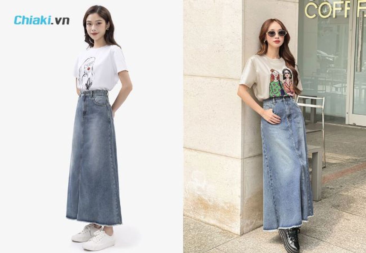 Ch&acirc;n v&aacute;y Jean truyền thống v&agrave; được kh&aacute; ưa chuộng bởi sự linh hoạt