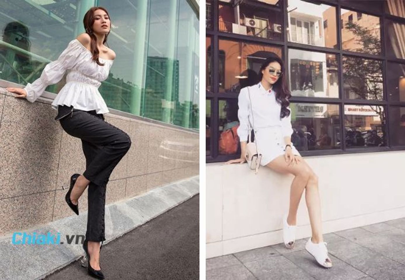 Chụp gi&agrave;y với người mẫu