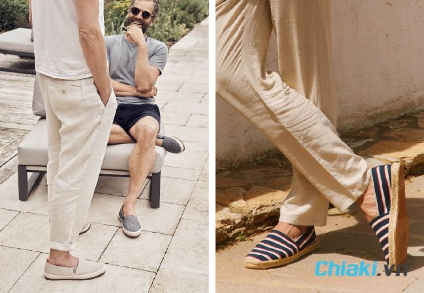 Gi&agrave;y lười nam Espadrille