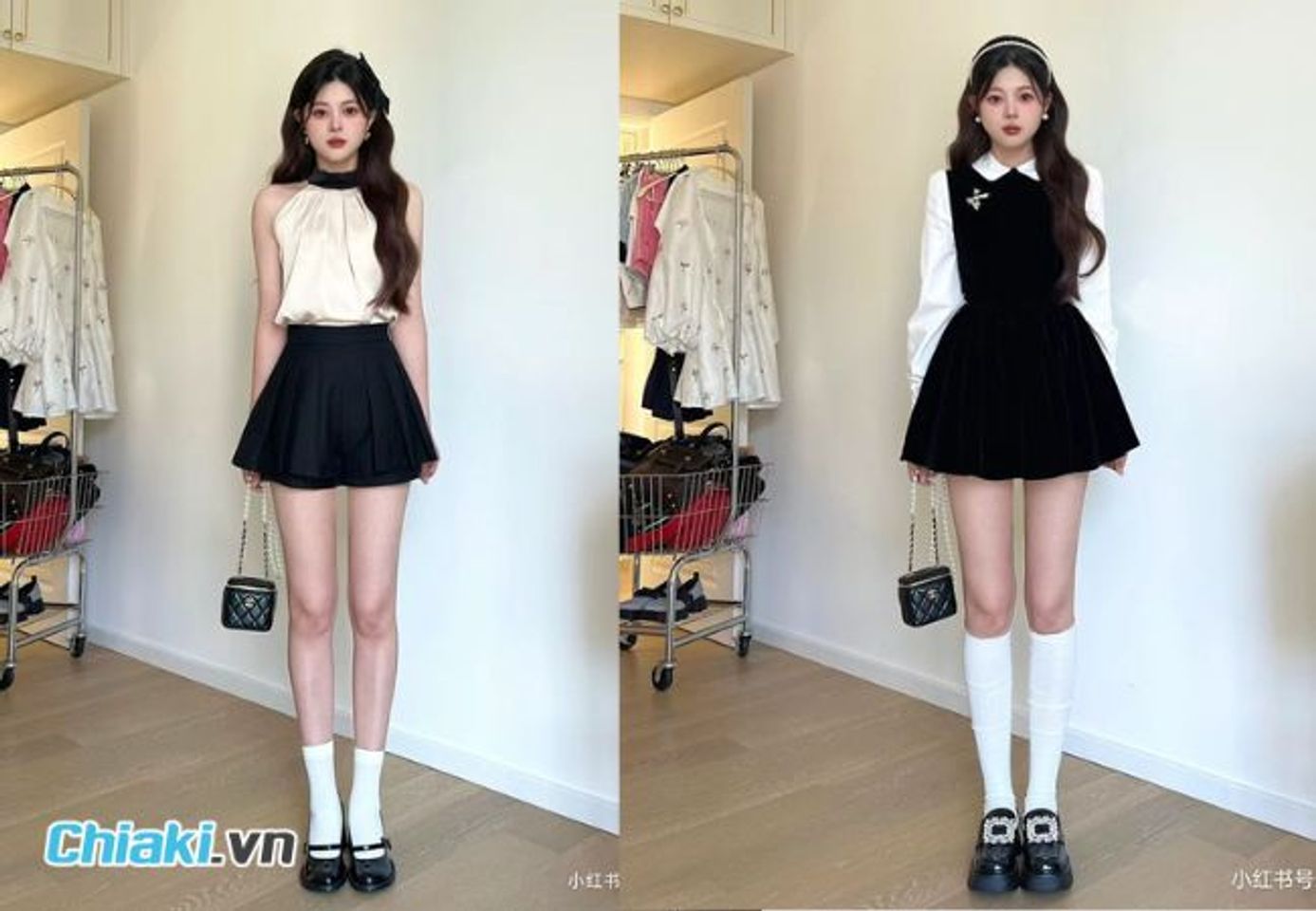 Gi&agrave;y lười nữ phối với &aacute;o thun v&agrave; ch&acirc;n v&aacute;y x&ograve;e phong c&aacute;ch năng động cho ng&agrave;y h&egrave;.