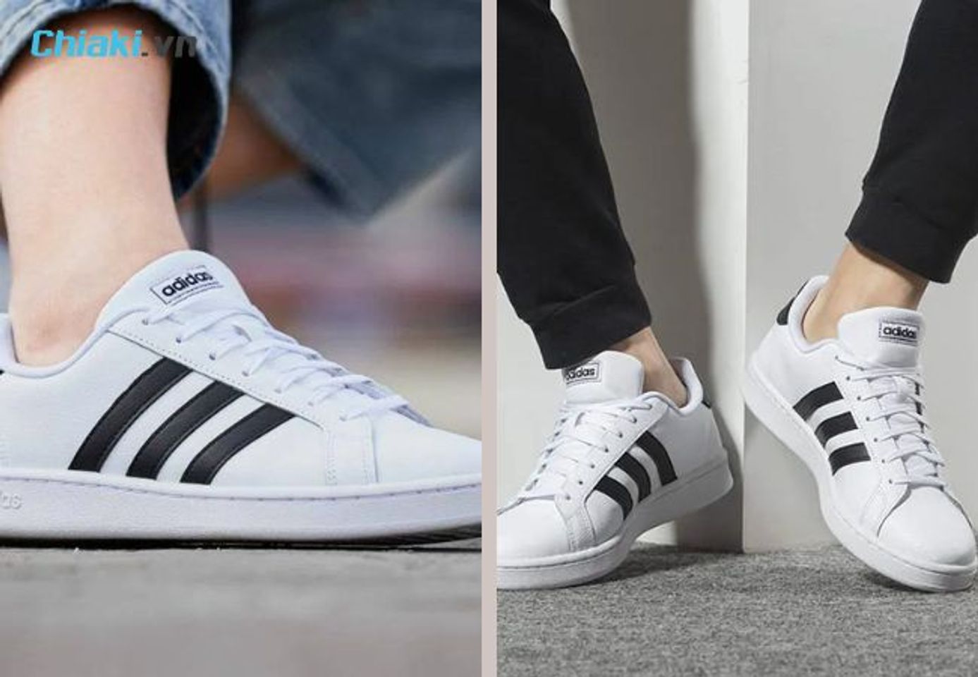 Gi&agrave;y thể thao nữ trắng Adidas Grand Court F36483/F36392