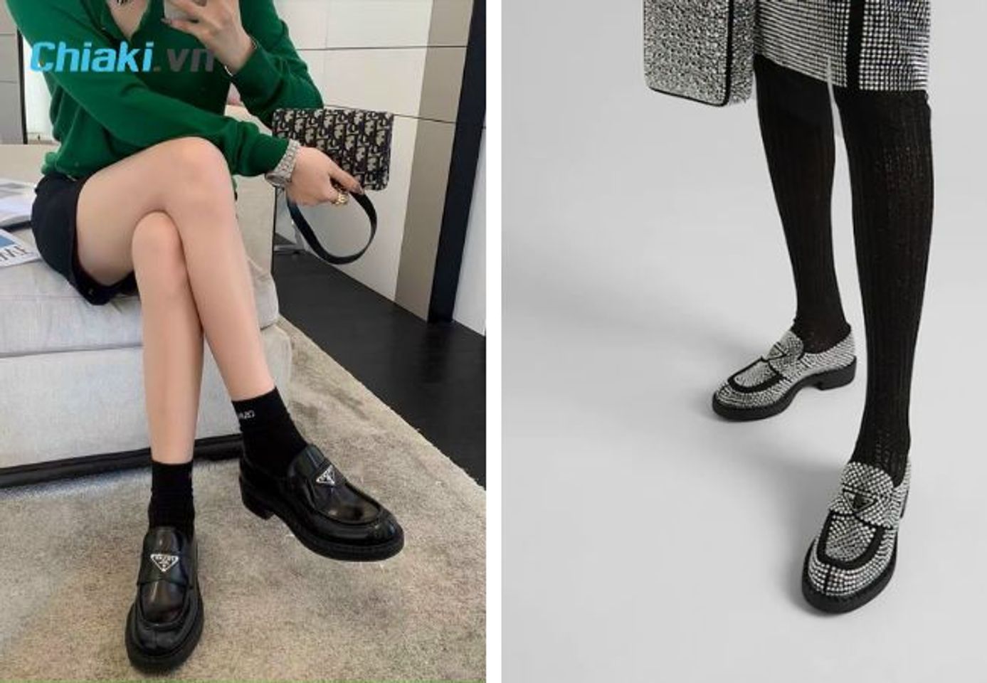 Gi&agrave;y &Yacute; thương hiệu Prada