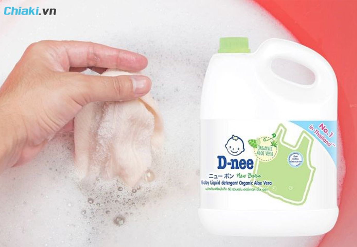 Hướng dẫn sử dụng nước giặt quần &aacute;o Dnee bằng tay