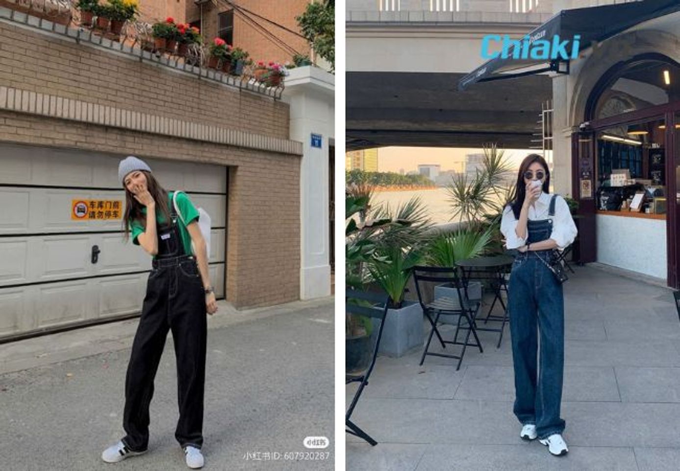 Mix đồ với gi&agrave;y sneaker nữ v&agrave; quần yếm