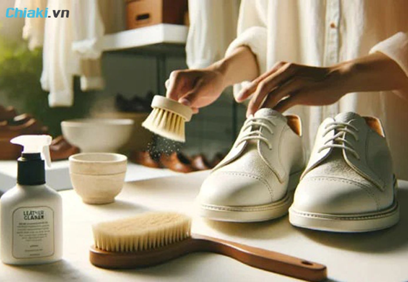 Nguy&ecirc;n nh&acirc;n khiến gi&agrave;y da trắng bị ố v&agrave;ng