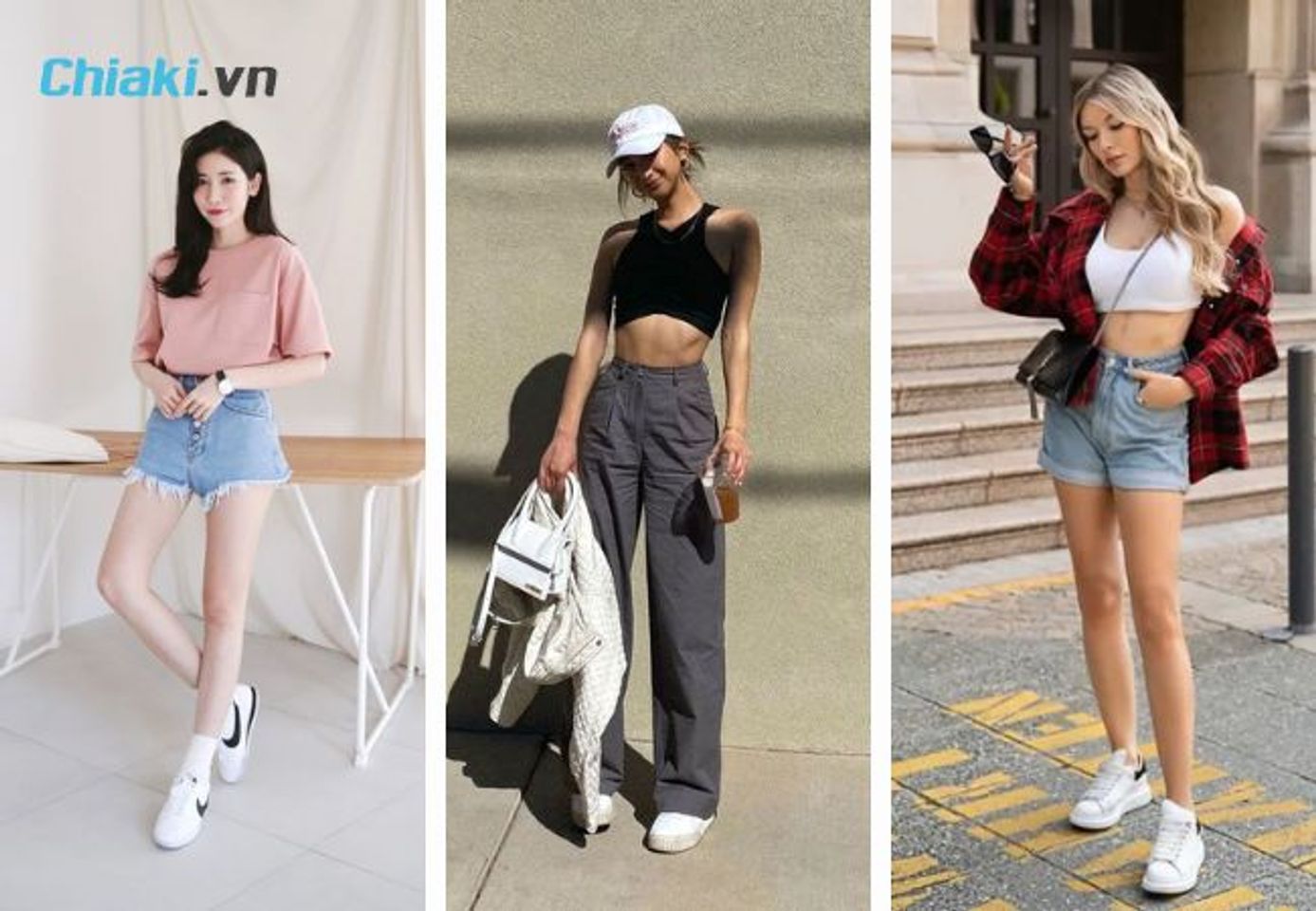 Nguy&ecirc;n tắc cần lưu &yacute; khi phối đồ với gi&agrave;y thể thao trắng nữ