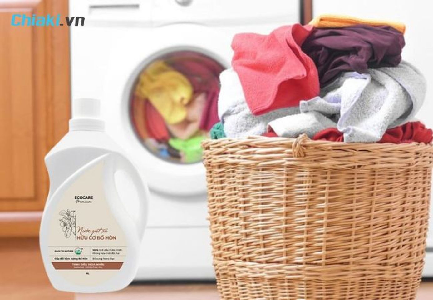 Nước giặt hữu cơ Ecocare tinh dầu hoa Nh&agrave;i