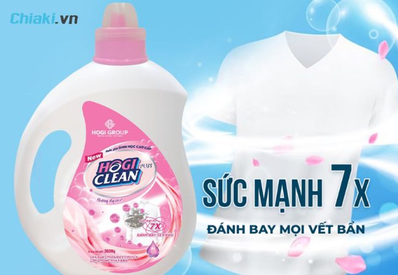 Nước giặt tay thơm Hogi Clean Plus 7X hương Aquatic