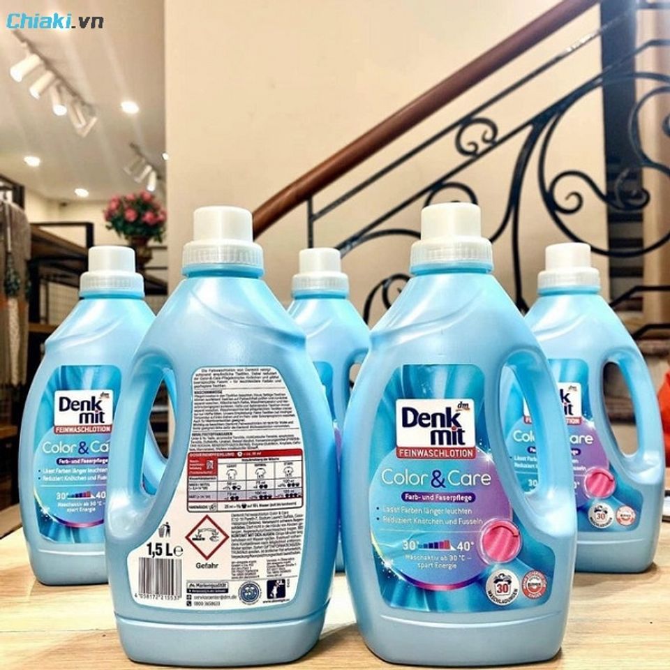 Nước giặt xả 2 trong 1 thơm l&acirc;u Denkmit Feinwaschlotion Color & Care bảo vệ quần &aacute;o, lưu hương thơm l&acirc;u