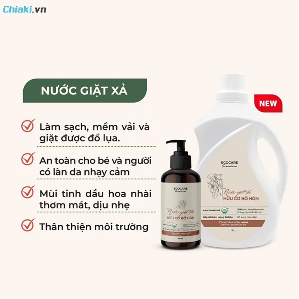 Nước giặt xả hương hoa tự nhi&ecirc;n Ecocare&nbsp;th&acirc;n thiện với m&ocirc;i trường